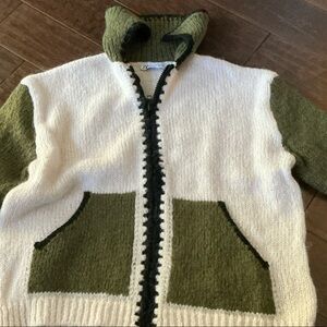 ZARA | Zara Combination Knit Zip-Up Cardigan | M | Like New Worn Once